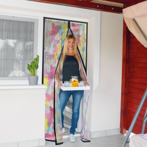 Cortina de țânțar pentru ușă - magnetic - 100 x 210 cm - fluture de culoare - Img 2