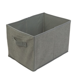 Cutie de depozitare din material textil - 32 x 22 x 22 cm - gri - Img 2