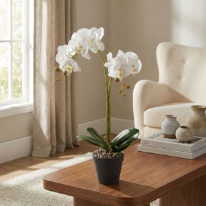 Decor plastic - orhidee - 2 tipuri - 54 cm