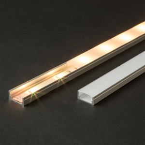 Dispersor din aluminiu pentru LED - opal - 2000 mm