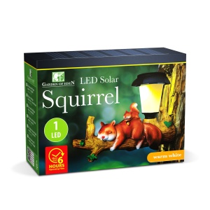 Figurină solară LED - veveriță - suspendabilă - LED alb cald - 25 x 6 x 19 cm - Img 4