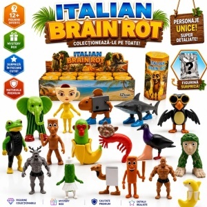 Figurine Surprise Box 12/set Italian Brain Rot, 7cm Tung Tung Sahur Diferite Modele