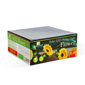 Ghirlandă solară - flori - 2 m - 20 LED-uri alb cald - Img 4