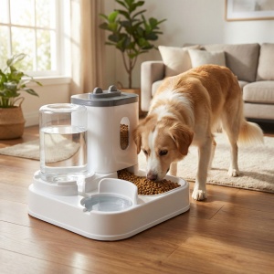 Hranitor și dozator automat de apă pentru animale de companie – 1000 ml apă – 2300 ml hrană - Img 2