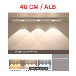 Lampa ambientala - 40 cm alb