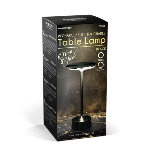 Lampă de masă - metal negru - căldură reglabilă de culoare, luminozitate - baterie USB - Img 4