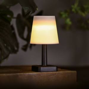 Lampă de masă solară - LED alb - alb fierbinte - plastic - 23 x 12 cm