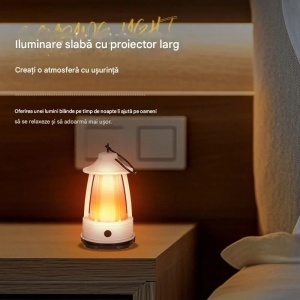 Lampa LED 15x8cm Felinar Portabil Multifunctional, Lumina Alb Rece/Cald Incarcare prin Acumulator - Img 2