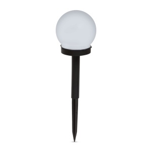 Lampă solară LED cu țăruș - formă sferică, alb rece - Ø10 cm