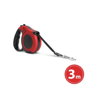 Lesă automată - 3 m - Roşu