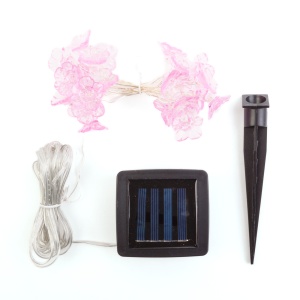 Lumini solare - floare - 2,4 m - 25 LED-uri alb cald - Img 2