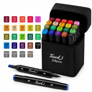 Markere 24/Set, Doua Capete, Gentuta Carioci, Multicolor, 15 cm
