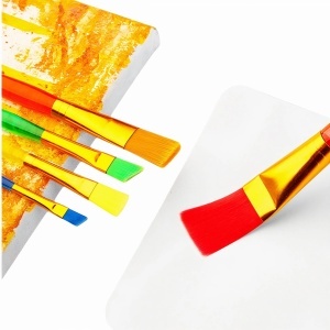 Pensule pentru Pictura 12/set Diferite Dimensiuni cu Maner, din Plastic Colorate - Img 2