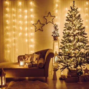 Perdea luminoasă - 200 LED-uri - alb cald – alimentare de la rețea - IP44 - 4,2 m - 8 programe