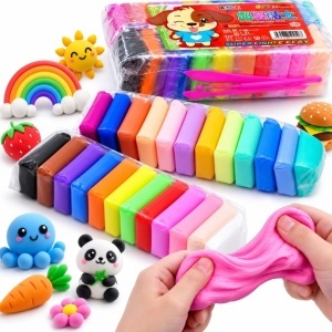 Plastelina Inteligenta, Usor de Modelat 90-100g Spuma 12/set