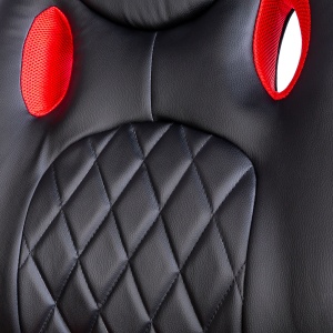 Scaun gamer cu cotiere - negru / roșu - 71 x 53 cm / 53 x 47 cm - Img 2