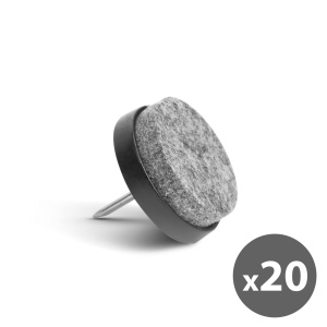 Set de perne pentru mobila - 20 piese / pachet - gri