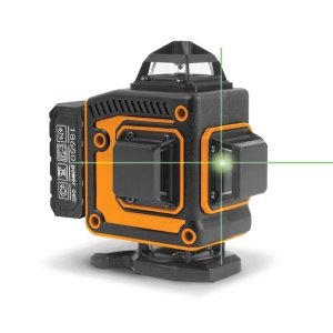 Set nivelă laser – max 15 m – 16 lasere verzi – 3D/360° – 2 acumulatori, 2 console, ochelari