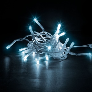 Șir luminos - 50 LED-uri - alb rece – cu cablu de 5 m - 8 programe - Img 3