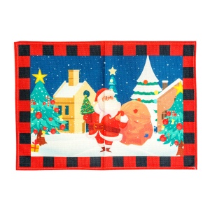 Suport de farfurie de Crăciun - Moș Crăciun - 46 x 32 cm