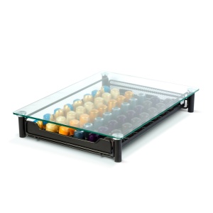 Suport metalic pentru capsule de cafea – pentru 60 capsule Nespresso – 410 x 260 x 60 mm – negru mat - Img 3