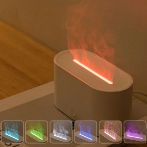 Umidificator cu Efect Flacără 13.5×7cm, cu Lumină LED, Diferite Culori - Img 2