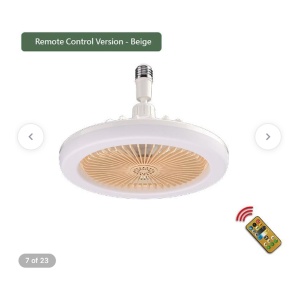 Ventilator pentru lustra cu telecomanda si aromaterapie