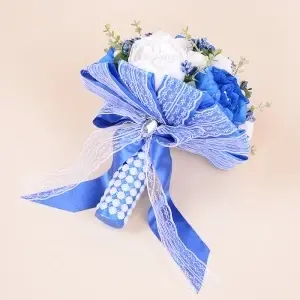 Buchet Bujori - Albastru - Img 2