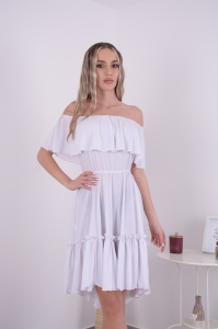 Rochie Scurta Bella Alb - Img 2