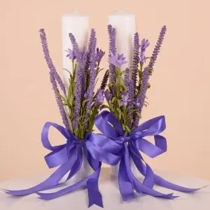 Set Lumanari Nunta "Lavanda"