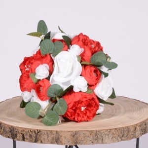 Buchet Bujori - Trandafiri - Rosu - Img 2
