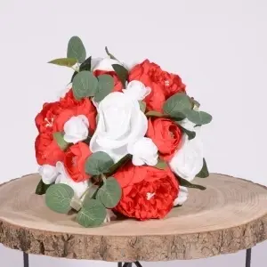 Buchet Bujori - Trandafiri - Rosu - Img 2