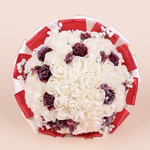 Buchet Trandafiri - Bordo - Sclipici