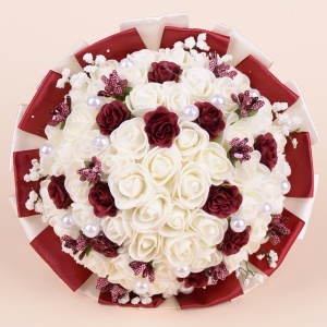Buchet Trandafiri - Bordo - Img 2