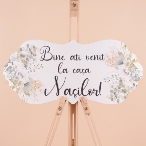 Placuta Mare "Bine ati venit la casa Nasilor" - Negru