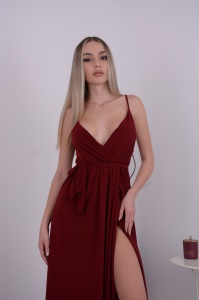 Rochie Lunga Julia - Bordo - Img 2