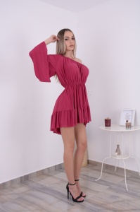 Rochie Scurta Amber - Magenta - Img 2