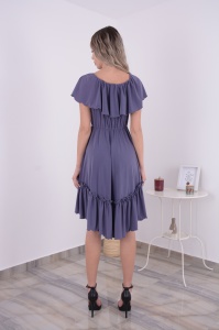 Rochie Scurta Bella Gri Petrol - Img 5