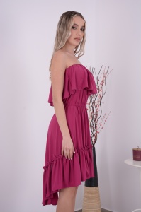 Rochie Scurta Bella Roz Orhidee - Img 4