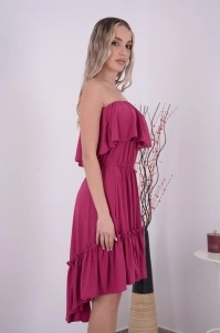 Rochie Scurta Bella Roz Orhidee - Img 4