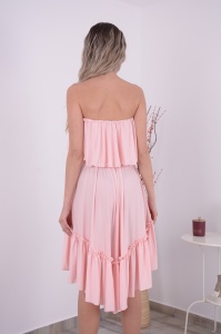 Rochie Scurta Bella Roz Pal - Img 6