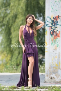 Rochie Versatila Glossy - Mov