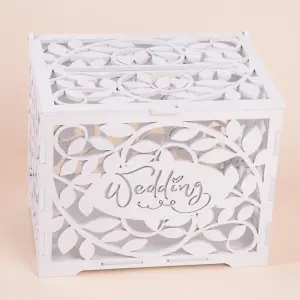 Cutie Dar Nunta Sculptata - Wedding - Alb