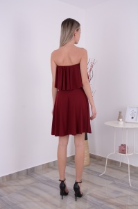 Rochie Eliza Scurta - Bordo - Img 6