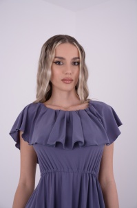 Rochie Scurta Bella Gri Petrol - Img 2