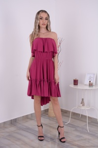 Rochie Scurta Bella Roz Orhidee