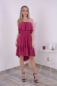 Rochie Scurta Bella Roz Orhidee