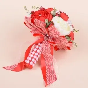 Buchet Bujori - Rosu - Img 2