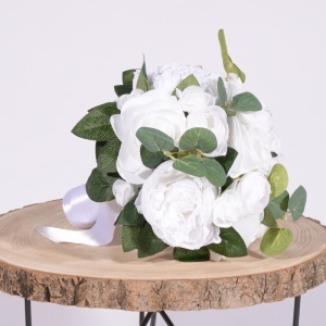 Buchet Bujori - Trandafiri - Alb