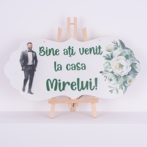 Placuta Mare "Bine ati venit la casa Mirelui" - Verde